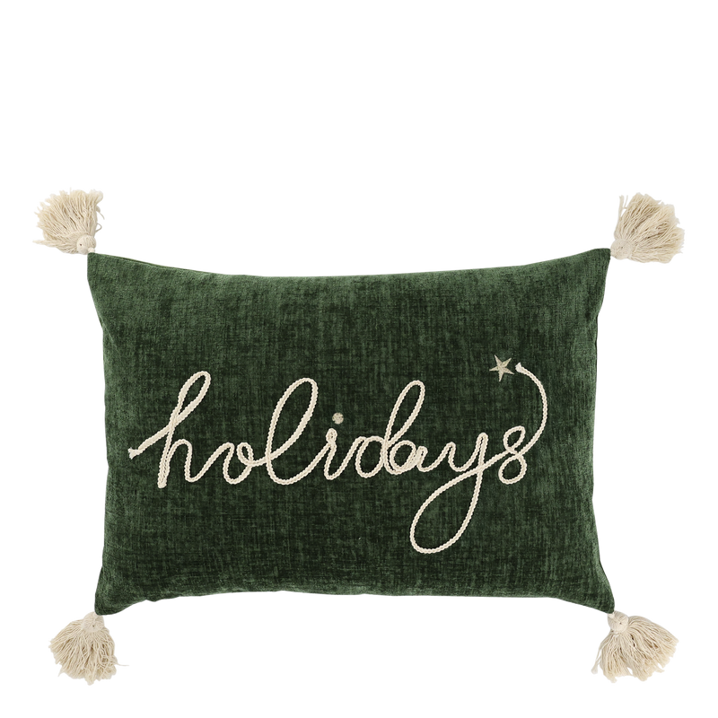 Chic joulutyynynpäällinen tupsuilla 11704