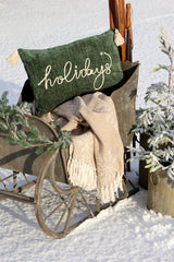 Chic joulutyynynpäällinen tupsuilla 11704