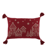 Chic joulutyynynpäällinen tupsuilla 11704