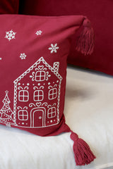 Chic joulutyynynpäällinen tupsuilla 11704