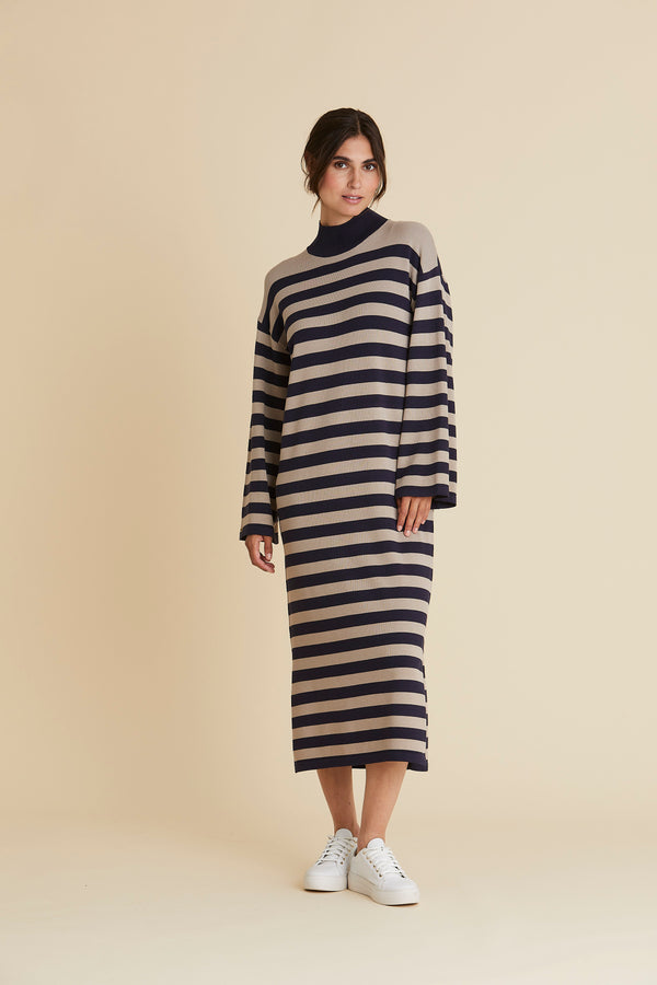 PBO Accept stripe knit dress 9533