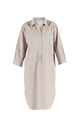 Blue Liv linen shirt dress 12120
