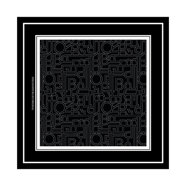 PBO silkkihuivi mustavalkoinen 11765