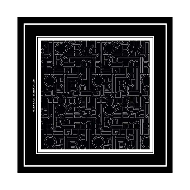 PBO silkkihuivi mustavalkoinen 11765