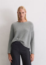Marc O'Polo puuvillaneule 11274 grey granite melange
