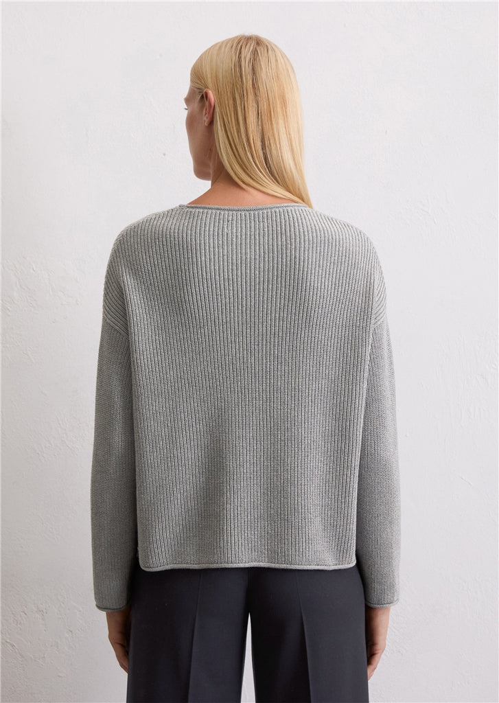 Marc O'Polo puuvillaneule 11274 grey granite melange