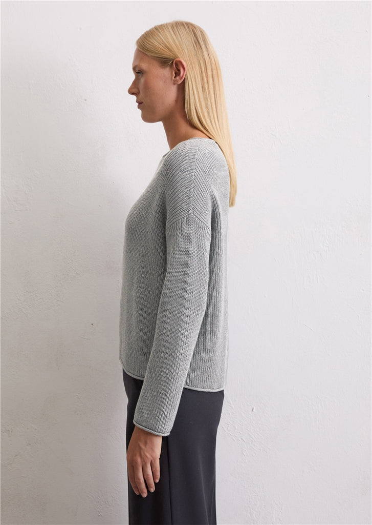 Marc O'Polo puuvillaneule 11274 grey granite melange