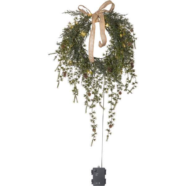 Barr käpyseinäkranssi valoilla 35cm 11608
