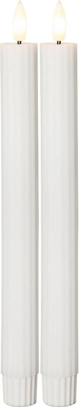 Flamme stripe Led-antiikkikynttilä 25cm, 2pack 12298