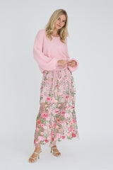 Kukkapuolihame Fuschia skirt 11891