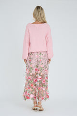 Kukkapuolihame Fuschia skirt 11891