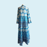 Erfurt Long layer patchwork dress 12076