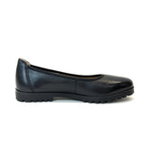 Caprice black nappa ballerina 11208