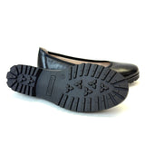 Caprice black nappa ballerina 11208