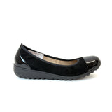 Caprice black sue comb ballerina 11207