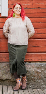 Claire Nedda samettipuolihame 11437