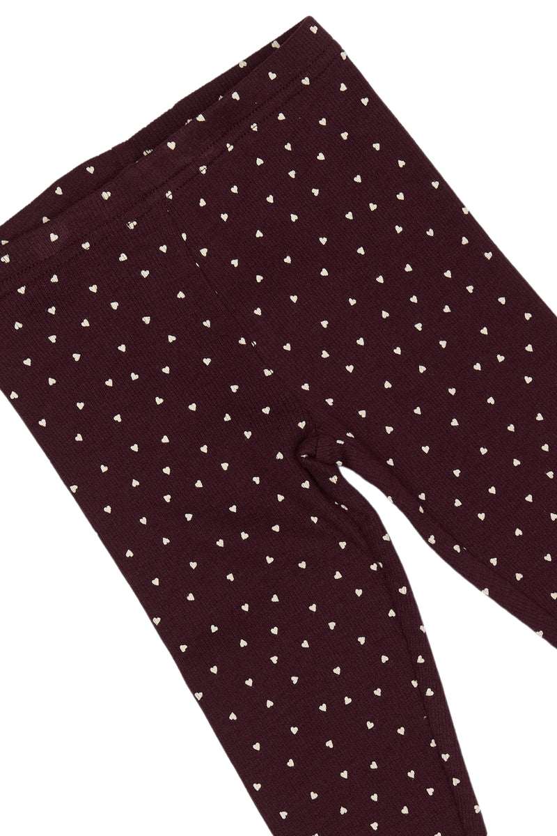 Petit Piao leggins modal heart 11542
