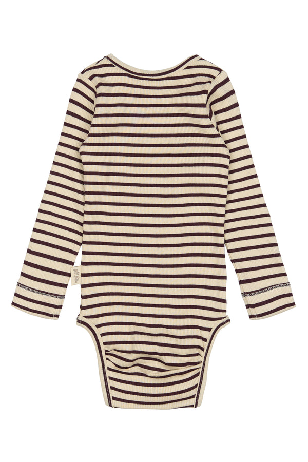 Petit Piao body L/S modal striped 11543