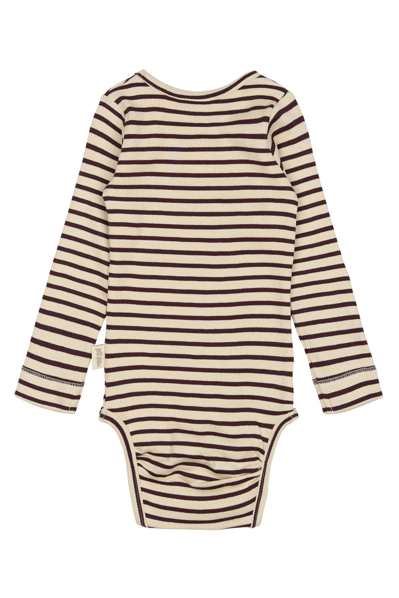 Petit Piao body L/S modal striped 11543
