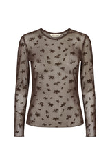Rue de Femme Roud neck blouse mesh-paita 12451
