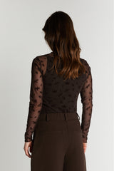 Rue de Femme Roud neck blouse mesh-paita 12451