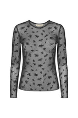 Rue de Femme Roud neck blouse mesh-paita 12451