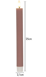 Flamme stripe Led-antiikkikynttilä 25cm, 2pack 12298