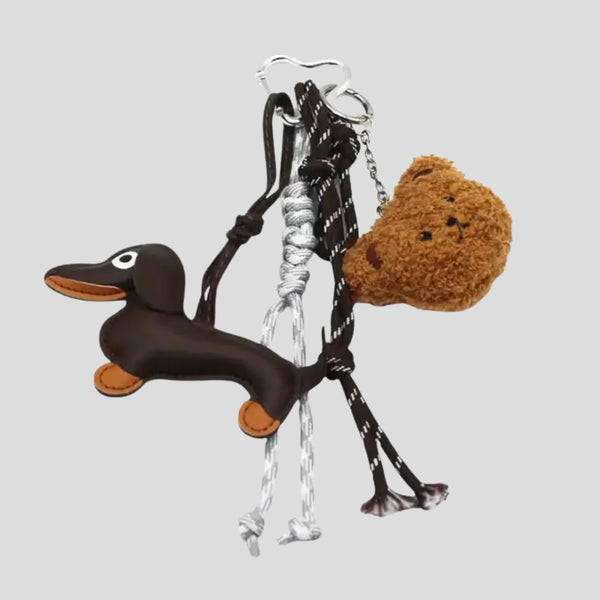 Sticky Bestie Bag charm set brown 11581