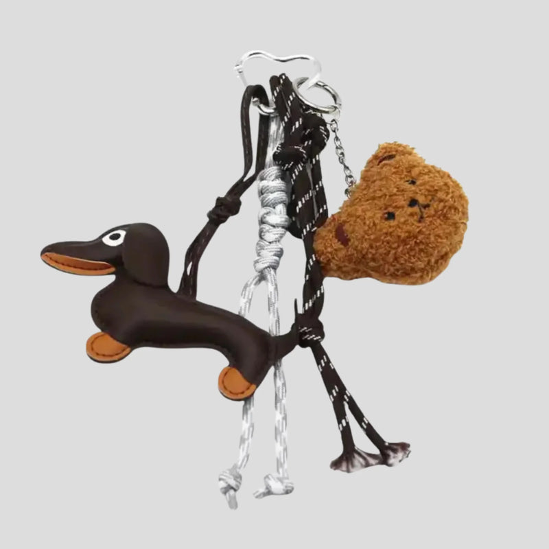 Sticky Bestie Bag charm set brown 11581