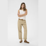 Cream Lorraine Belt pant 12155