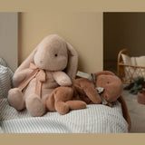 Maileg Sleeping bunny plush, Small - soft brown 12856
