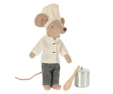 Maileg Chef mouse w. soup pot and spoon - Big brother 12768
