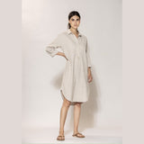 Blue Liv linen shirt dress 12120