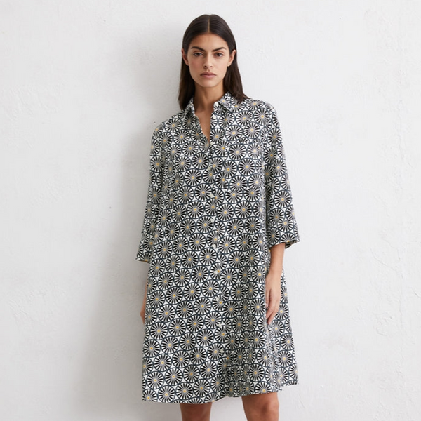 Marc O`Polo dress A-shaped multi/white 11012