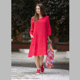 Boheme Dress 3/4 heavy linen 12048