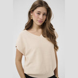 Cream Evisa knit blouse 12159