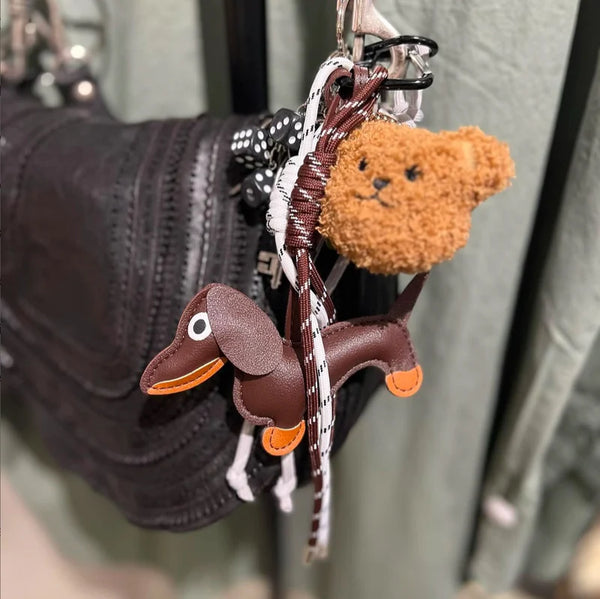 Sticky Bestie Bag charm set brown 11581