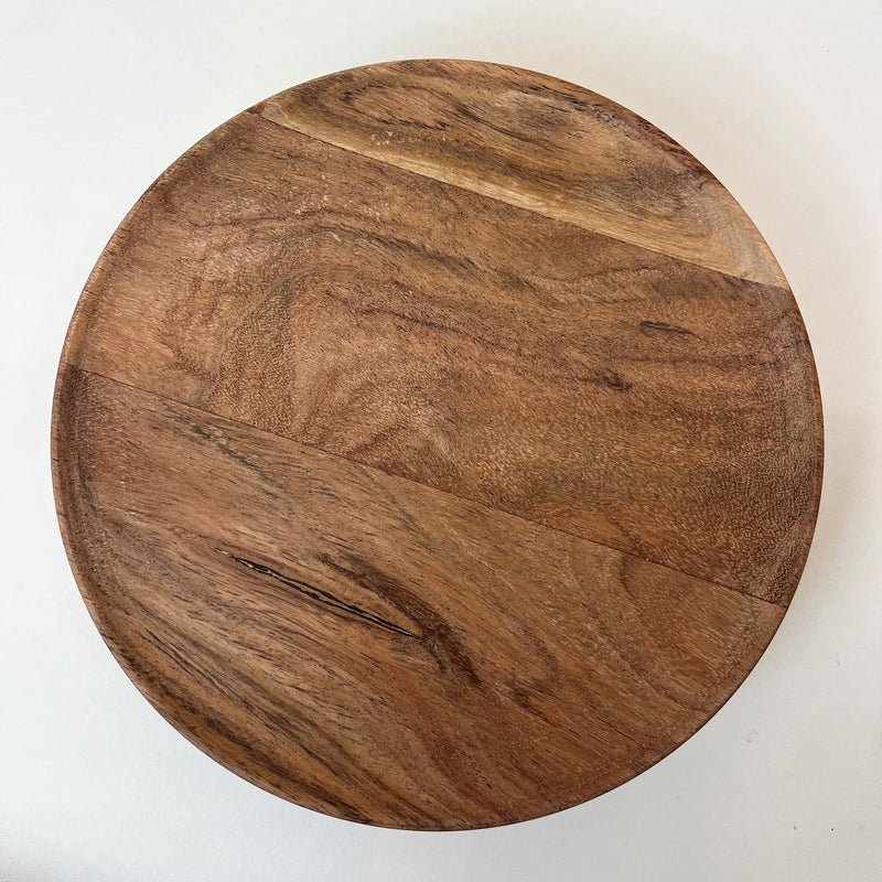 Pyöreä lautanen/tarjotin acacia-puuta, 20cm IB